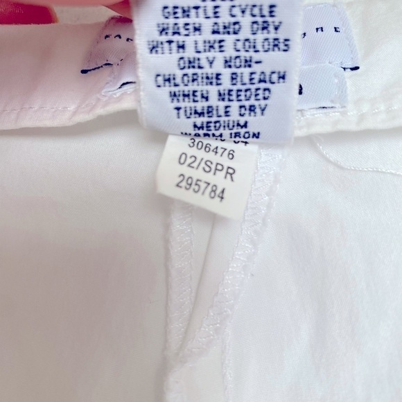 Y2K VINTAGE 2002 GAP FACTORY STORE STRETCH WHITE COTTON PANTS - Picture 5 of 6